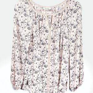 Max Studio Floral Blouse Size Medium